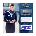 Magnetic name tags and badge holders with three strong magnets, set of 10, designed for secure attachment and easy identification.