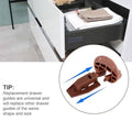 Eight-set plastic drawer track guides kit for center mount dressers, brown replacement parts for kid's furniture drawers.