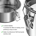 Stainless steel flan pan mold with lid, 2.3 Qt capacity, for baking and pretend play, branded Everything Baby.