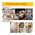 10 pack of unfinished balsa wood sheets for crafts, suitable for building toys, models, and DIY arts projects for kids.