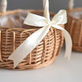 Woven flower basket by Everything Baby, 19cm wicker basket for outdoor play and gift use, featuring a colorful flower design.