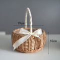 Woven flower basket by Everything Baby, 19cm wicker gift basket with colorful flowers for baby and kids outdoor play.