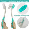Aid Wiper Self-Assist bathroom wipe helper wand for seniors, pregnant, or bariatric users, aiding in bottom hygiene with long reach.