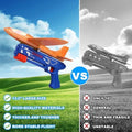 Everything Baby 3-pack LED foam airplane launcher toys with 13.2-foot flight range, suitable for kids' outdoor flying and pretend play.