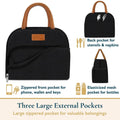 Insulated lunch bag for women by Everything Baby, large capacity with zippered pocket, suitable for work, school, and outings.