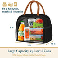 Insulated lunch bag for women with large capacity, cute design, and zippered pocket for wallet and phone, ideal for work or school.
