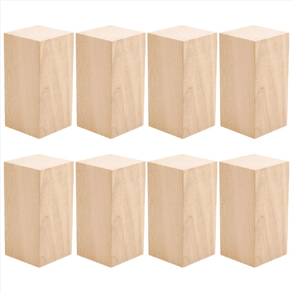 Large basswood carving blocks for kids and adults, 4x2x2 inches, ideal for whittling and woodworking projects.
