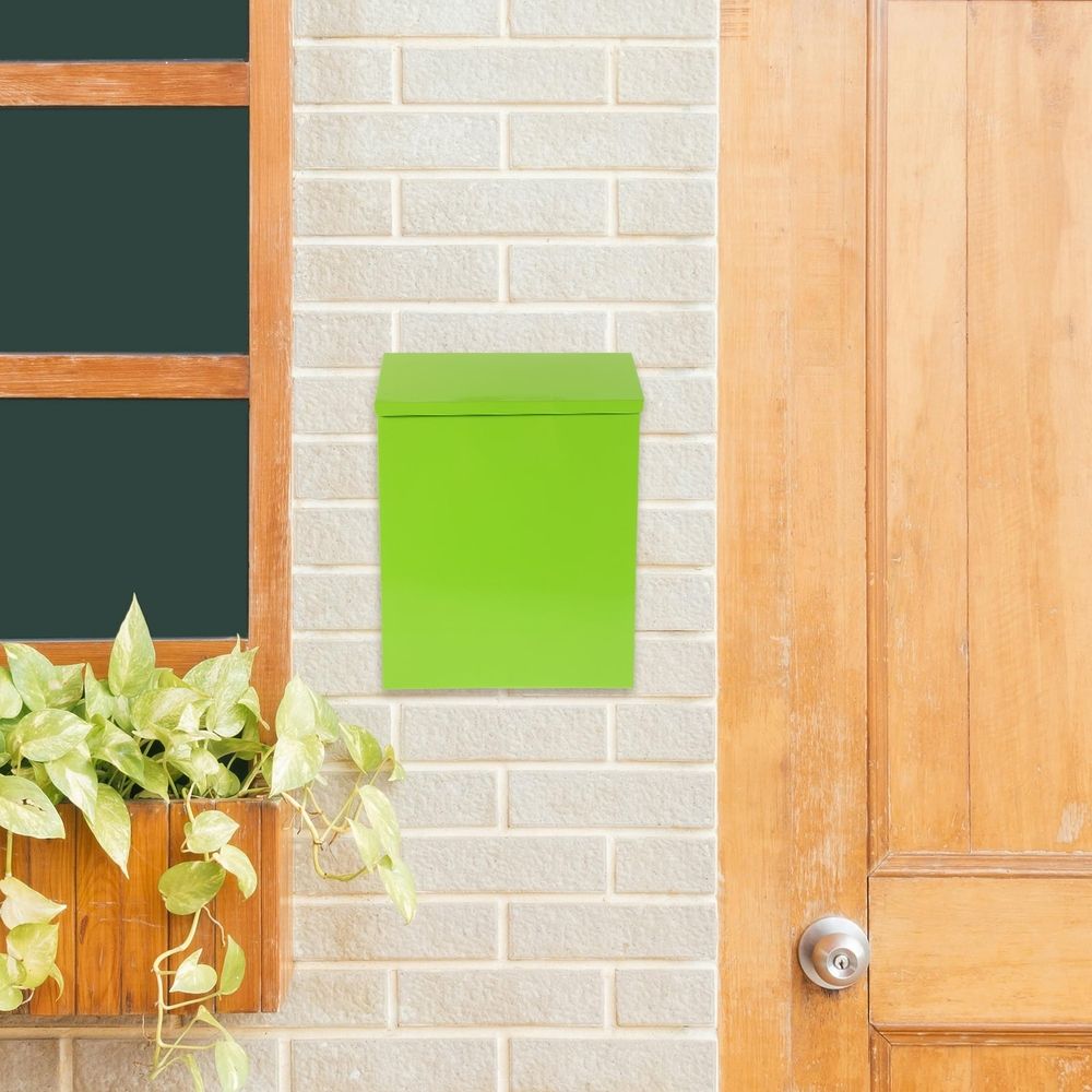 Mini decorative iron wall mount mailbox and suggestion box with a light design, ideal for teachers and office use.