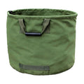 Heavy-duty 30-gallon Canvas Garden Leaf Bag with rubber handles, waterproof, tear-resistant for yard waste, outdoor gardening, and cleanup.