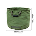 Heavy-duty 30-gallon canvas garden leaf bag with rubber handles, waterproof and tear-resistant for outdoor yard waste and gardening cleanup.