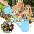 Durable Iron Watering Can with long spout for indoor and outdoor use, 600ml capacity, ideal for gardening and kids' outdoor play.