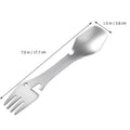 Stainless steel hiking utensil set for outdoor play, includes two durable utensils for kids, perfect for outdoor adventures.