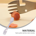 Stainless steel hiking utensil set for outdoor play, featuring two compact utensils for kids from Everything Baby.