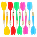 15-piece metal tip dart set with patterned flights, suitable for outdoor and indoor play, designed for kids and leisure activities.