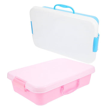 Two lightweight handheld ABS sandtrays with lids for indoor and outdoor play, ideal for children's outdoor toys by Everything Baby.
