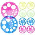 Set of 10 plastic protractors for students, circle measuring tools for outdoor play and educational activities, by Everything Baby.