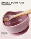 Silicone baby bowls with spoons from Everything Baby, BPA-free suction feeding set for toddlers and kids, colorful and ergonomic design.
