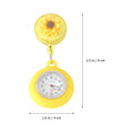 Silicone nurse watch with brooch pin for women, featuring a hanging lapel design and keychain, ideal for healthcare professionals.