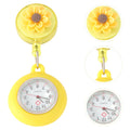 Nurse watch with silicone strap, brooch pin, and keychain attachment for women and men, ideal for healthcare professionals.