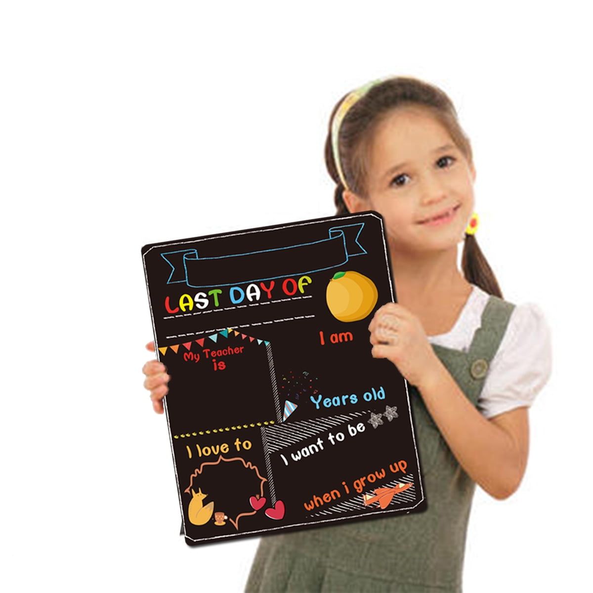 Two creative blackboards for kids' first day, DIY chalkboards for school, colorful chalk and playful design by Everything Baby.