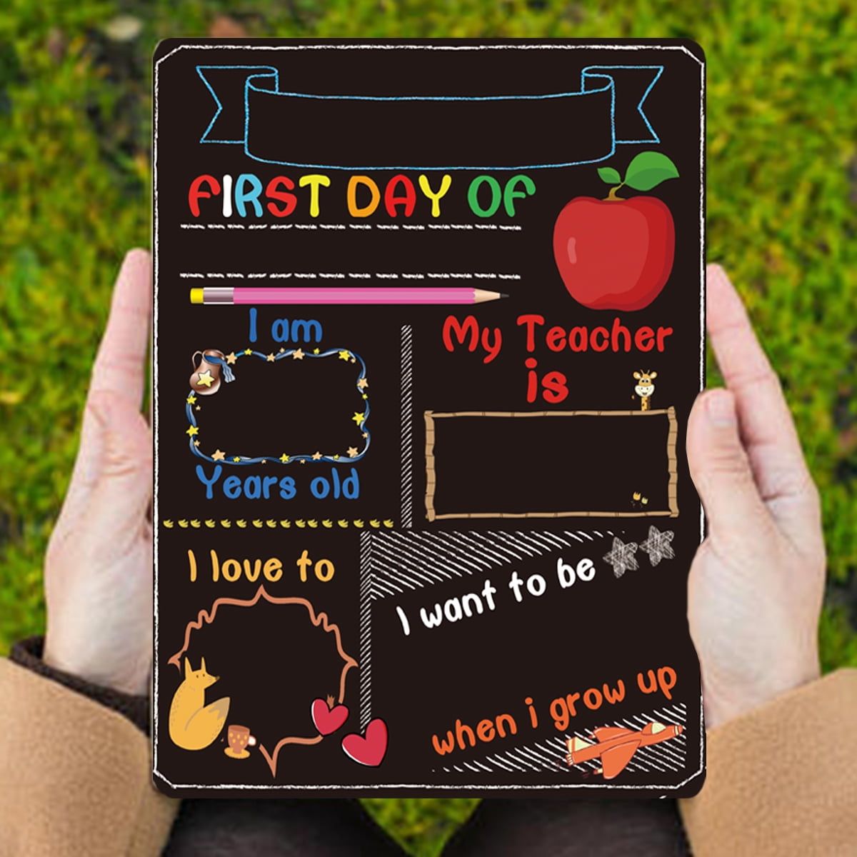 Two creative chalkboards for kids' first day of school, featuring DIY blackboard designs by Everything Baby.