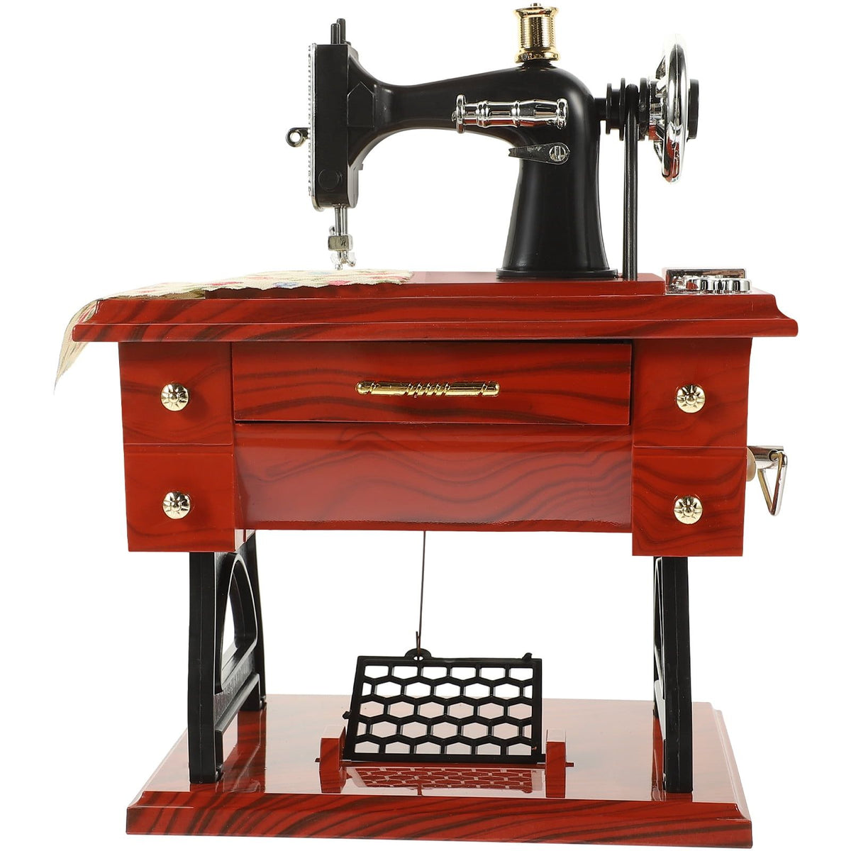 Vintage sewing machine music box toy for kids, collectible musical toy by Everything Baby, perfect gift for sewing enthusiasts.