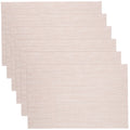 Set of 6 plastic dining table placemats for kids, colorful dinner mats from Everything Baby for pretend play and table decoration.