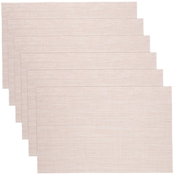 Set of 6 plastic dining table placemats for kids, colorful dinner mats from Everything Baby for pretend play and table decoration.