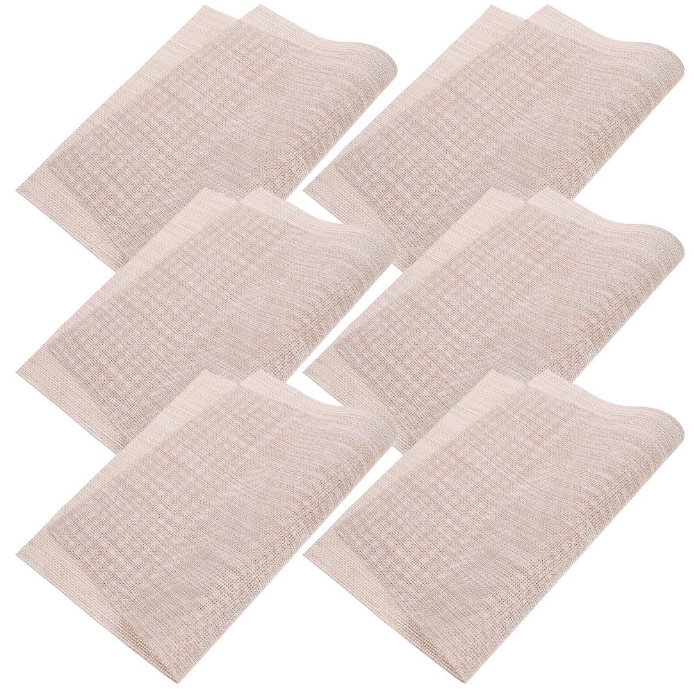 Set of 6 plastic dining table placemats by Everything Baby, colorful dinner mats for kids' pretend play and table decoration.