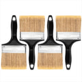 Set of four 4-inch flat black paint brushes for walls and furniture from Everything Baby, ideal for wall painting and furniture projects.