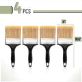 Set of four 4-inch flat paint brushes for walls and furniture by Everything Baby, featuring black brush heads for art and decorating projects.