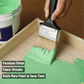 Set of four 4-inch flat paint brushes for walls and furniture from Everything Baby, with black handles and brush heads.