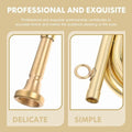 Golden brass trumpet bugle for kids with mouthpiece and storage cloth bag, ideal beginner wind instrument for children and students.