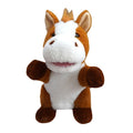 Colorful hand puppets with movable mouths for kids and adults, ideal for storytelling, role play, and performance activities.