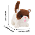 Brown electric plush kitten toy for kids, interactive walking stuffed animal, perfect for pretend play and imaginative fun.
