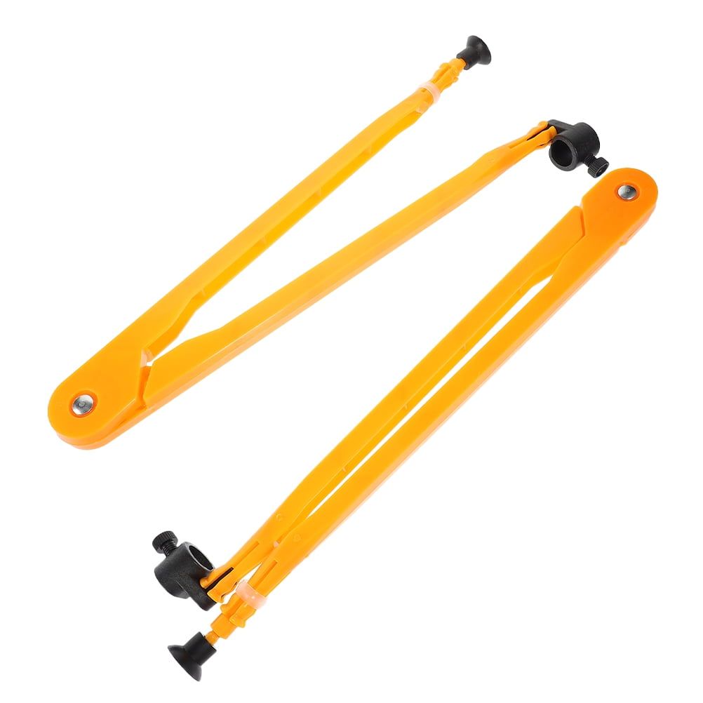 Two large plastic teaching compasses for classroom circle drawing and outdoor play activities, ideal for educational demonstrations.
