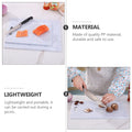 Portable grey marble-pattern cutting board from Everything Baby, plastic chopping block for kitchen use.