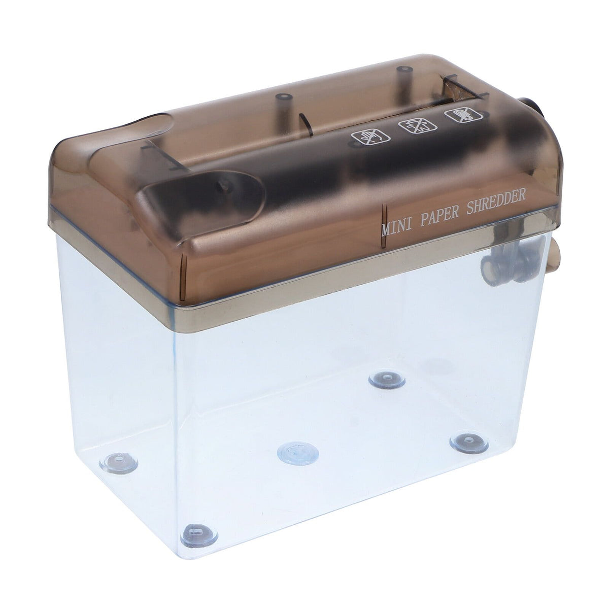 Black hand-operated paper shredder from Everything Baby, made of durable ABS plastic, ideal for home, office, or school use