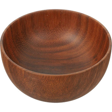 Japanese Flat Bottom Wooden Bowl for Fruit Snacks & Sauce - Compact Candy Dish, Simple Decorative Shape, Wood Finish