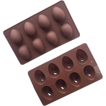 2 PCS Easter Egg Shaped Silicone Jelly Mold, Non-Stick Dessert Mold for Jelly and Chocolate Making