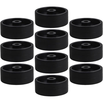 Black Patio Heater Replacement Wheels PP Caster Set 61mm 10pcs - Easy Install Heavy Duty Support Universal Fit