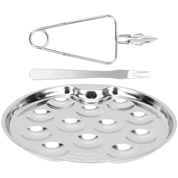 snail escargot plate Snail Dish Set Silver 1 Set