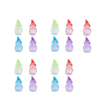 Noctilucous Mini Resin Gnomes Figurine Glow in The Darks Gnomes Statues Fairys Garden Accessories for Landscape,Outdoor