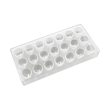 Swirl Round Chocolate Molds, 21 Cavity Baking Tool, Ideal for DIY Chocolates, Candies and Desserts, Perfect for Home Bakers and Party Treats