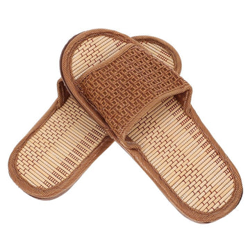 Women's Size 8 US Rattan Woven Slippers, Breathable and Comfortable Shoes, 1 Pair