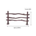 Set of 20 brown PVC miniature farm fences for kids' outdoor play, perfect for interactive toy animal enclosures.