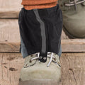 Lightweight black hiking gaiters for boots, outdoor leg covers, sandproof, suitable for camping, trail, hiking, and trekking.