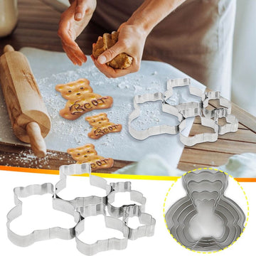 Baking Molds Set for Cookie Crafting Kitchen Tools Stainless Steel Easy Cut Design Ideal for Fun Baking and Party Treats
