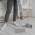 Baby & Kids flat mop system with bucket for cleaning tile and wood floors, designed for kid-friendly furniture and flooring.