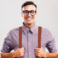 Baby suspenders from Everything Baby, chocolate-colored suspenders with secure hold, designed for toddler pants and comfortable fit.